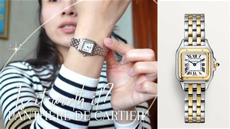 small cartier panthere watch on wrist
